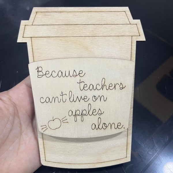 Because Teachers Can’t Live on Apples Alone Gift Card Holder