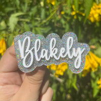 Personalized Acrylic Hair Clip