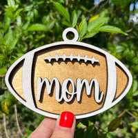 Football Mom Car Charm