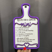 Recipe For A Special Mimi Faux Cutting Board