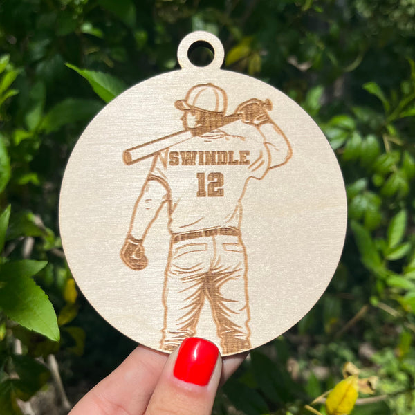 Baseball Uniform Car Charm Ornament