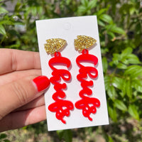 Mascot Stud Dangle Earrings