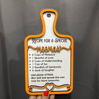 Recipe For A Special Meemaw Faux Cutting Board