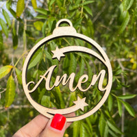 Amen With Stars Faith Ornament