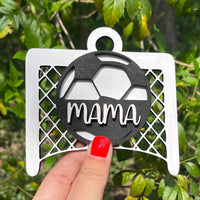 Soccer Mom With Net Car Charm