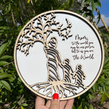 Mom To The World You May Be One Person, But To Us You Are The World Tree Circle Sign