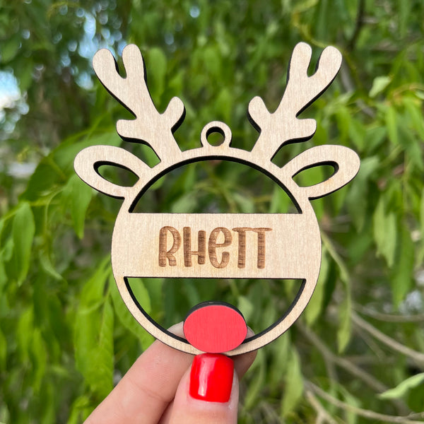 Circular Reindeer Ornament