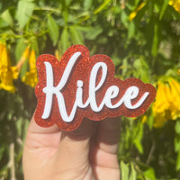 Personalized Acrylic Hair Clip