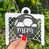 Soccer Mom With Net Car Charm