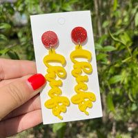 Mascot Stud Dangle Earrings