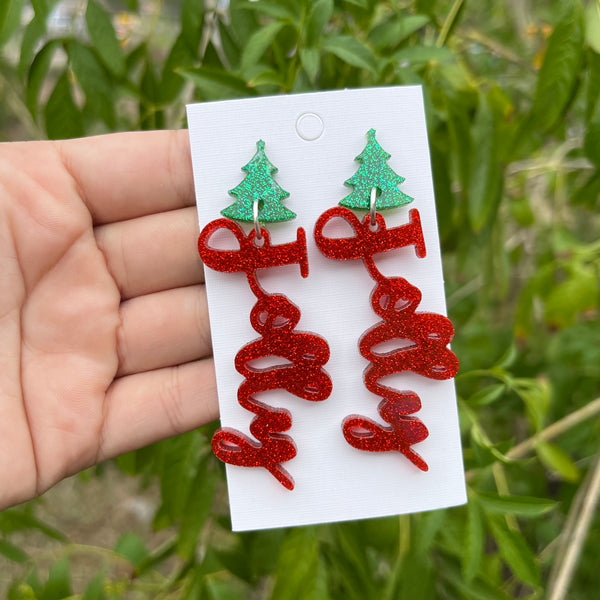 Jolly Christmas Stud Dangle Earrings