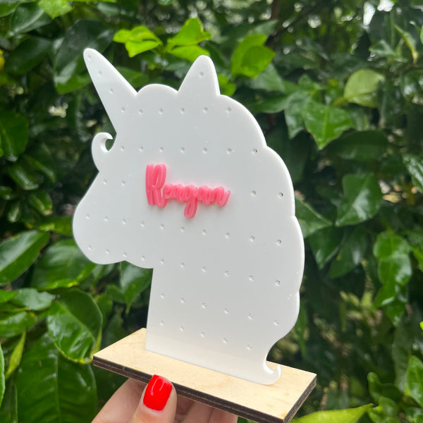 Unicorn Head Acrylic Earring Stand