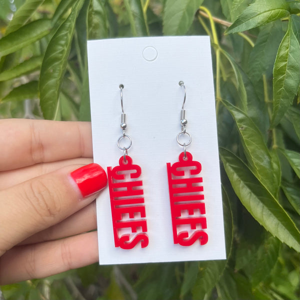 Mascot Underline Dangle Earrings