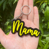 Black Glitter Name Keychain