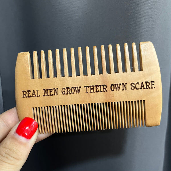 Real Men Grow Their Own Scarf Beard Comb