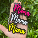 Black Glitter Name Keychain