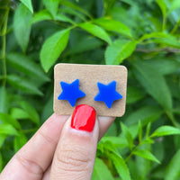 RTS Red White and Blue Star Stud Earrings