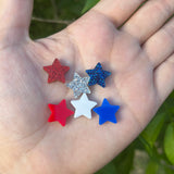 RTS Red White and Blue Star Stud Earrings