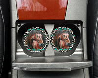 Horse Turquoise Harness Car Coasters