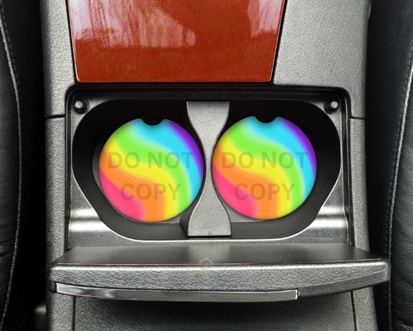 Rainbow Car Coasters