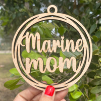 Marine Mom Car Charm