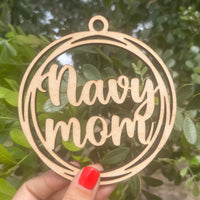 Navy Mom Car Charm