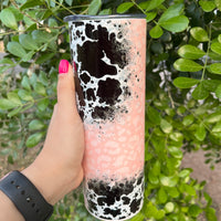 Pink Cow Print 20oz Tumbler