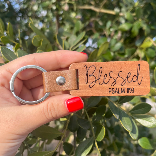 Blessed Psalm 119:1 Rectangular Keychain