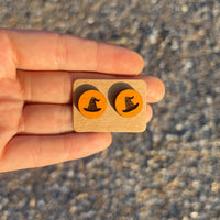 Witch Hat Circle Round Stud Earrings