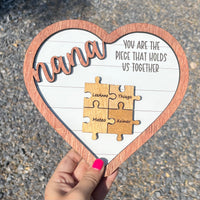 Nana Puzzle Heart