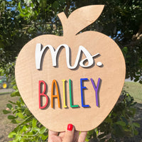 Teacher Apple Sign