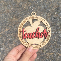 Teacher Car Charm Ornament