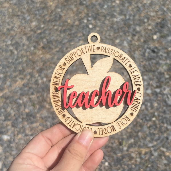 Teacher Car Charm Ornament