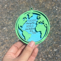 Teachers Change The World One Student At A Time Car Charm Ornament