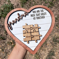 Grandma Heart Puzzle Sign Wholesale