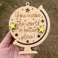 You Make The World A Better Place! Car Charm